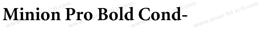 Minion Pro Bold Cond字体转换